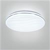 Osairous Plafoniera LED Soffitto, Ø33cm Rotonda Plafoniere moderna con Starlight, IP44 Lampada LED Soffitto, 24W 6000K Luce Neutra Fredda per Soggiorno, Camera da Letto, Bagno