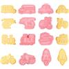 TSUWNO Stampi per Biscotti 3D di Veicoli per Bambini - Set di 8 formine Biscotto Natalizie per Decorare Torte e Dolci dei più Piccoli