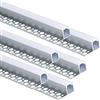 Besseto Profilo per piastrelle LED, 6 unità, 1 metro, bordo in gesso, strisce LED in alluminio, profilo da incasso con diffusore lattiginoso e coperchi finali