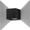 ledmo 20W Applique da Parete Interno/Esterno Angolo del Fascio Regolabile su e Giù Lampade da Parete Nero Applique Esterno IP65 Impermeabile 4000K Bianco Naturale