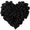 SamHeng 1000pcs Petali di rosa in seta artificiale Petali di fiori in tessuto per la festa di nozze San Valentino Compleanno Decorazioni da tavola romantiche Emulazione Petali di rosa(Nero)