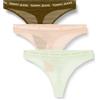 Tommy Jeans Perizomi Confezione da 3 Donna con Pizzo, Multicolore (Drb Olve Grn/Swt Pch/Opl Grn), XL