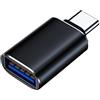 Mepsies Adattatore USB C a USB, Adattatore OTG USB3.1 Femmina a USB Tipo C Maschio Compatibile con MacBook iPhone 17/16/15 iPad Samsung Galaxy S25 S24 S23 A56 A16 A36 Smartphone Portatile e Altro (Nero)