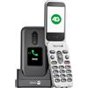 Doro 2880 4G - Telefono cellulare a conchiglia per anziani, semplice da usare, senza Internet, doppio schermo, tasti vocali, Bluetooth, telefono pieghevole