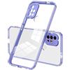 DESSEN Cover per Motorola Moto G10/G20/G30, Custodia in TPU Trasparente, Cornice per PC Colorata, Protettiva in Silicone Antiscivolo Ultra Sottile Bumper Case. Viola