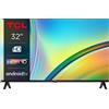 TCL Smart TV 32 Pollici HD Ready Display LED Sistema Operativo Android Classe F colore Nero - Serie S54 32S5400A