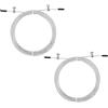 PATIKIL 2pz Velocità Salto Corda Sostituzione Cavo 2.5mm Sostituisci Bianco