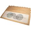 DRW Tappeto di iuta con cerchi in naturale, bianco e nero 230x160x1 cm