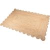 DRW Zampa di iuta con bordi dentati in naturale 230x160x1 cm