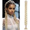 Silk-co 104cm-Treccine Africane Extension Capelli Lunghi Colorati Extension Capelli Finti Braiding Hair Capelli per Treccia-Biondo Chiarissimo