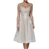 QWUVEDS Abiti da sposa da donna per la sposa 2022 Abiti da sposa Abito corto Abito estivo per donna Abito da donna elegante e sexy, beige., XS