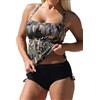 Generico Costumi Donna Interi Costumi Tezenis Donna Sexy Spiaggia Tankini Set Stampa Mimetica Cinturino Costume da Bagno Costume da Bagno Due Costumi da Bagno Costumi da Costume Push (Camouflage, L)