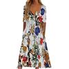 Cocila Abiti Donna Corti Invernali Vestito Midi Maniche Lunghe Abito Bianco Estivo Lungo Abiti Belle Epoque Donna Vestito Elastico Donna Abiti Donna Cerimonia Lunghi (Red, XXL)