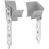 cyclingcolors 2x Persiana avvolgibile tradizionale o tunnel Tulipe per lamelle da 12 a 15 mm 4 fori Imbuto in PVC grigio Binario di guida Protezione Universale Tenda per Finestra