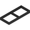 Blum AMBIA-LINE - Cornice per cassetti da cucina, larghezza 200 mm, lunghezza 472 mm, altezza 50 mm, con separatore, colore: Nero opaco