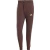 adidas Essentials Fleece Tapered Cuff 3-Stripes Pants - Pantaloni Uomo, Shadow Brown,