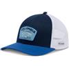 Columbia Cappello a Scatto per Giovani, con Chiusura a Scatto, Blu Navy Collegiale/Blu Montagna/Bianco, Taglia Unica