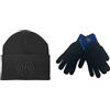 Inter, Cappello Unisex-Adulto, Nero, S-XL & Guanto Maglia Brush Prodotto Ufficiale Official Merchandising, Nero, Taglia Unica