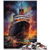 AITEXI Titanic - Puzzle colorato psichedelismo 500 pezzi Puzzle in legno puzzle per gioco educativo sfida giocattolo (38 x 52 cm)
