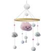 URFEDA Campanelli eolici per bambini campanelli eolici mobili Campanelli eolici per presepe giostrina per presepe Bebe Nube Palline in feltro Decorazione per presepe in legno Ragazzo e ragazza
