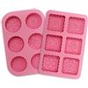 Amison 2 stampi in silicone per sapone, 6 stampi per cuocere nel forno