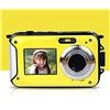 AUBEST Videocamera Fotocamere digitali compatte da 48 MP for la fotografia Videoregistratore vintage retrò impermeabile 2.7K Videocamere fotografiche a doppio schermo Zoom 16X(No TF Card,Yellow)