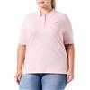 Tommy Hilfiger Donna Maglietta Polo Maniche Corte Curve Regular Pique in Cotone, Rosa (Delicate Pink), 58