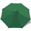 Chyuan Telo di ricambio per ombrelloni per esterni,Copertura di ricambio per ombrellone da giardino, per esterni,copertura per ombrellone da giardino,ombrellone da giardino(Verde,3 Metri 6 Costole)