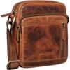 STILORD 'Trae' Borsa a Tracolla Pelle Piccola Pochette a Mano Uomo Vintage Elegante Borsello Maschile per Tablet Crossbody Bag Cuoio Genuino, Colore:kara - cognac