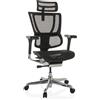 HJH Office sedia ergonomica per ufficio ERGOHUMAN SLIM GEN2 Design originale, utilizzabile 24 ore su 24, sedia girevole con supporto lombare flessibile, rete nera