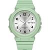 findtime Orologio da donna bianco analogico al quarzo orologio da polso con data giorno minimalista orologio da donna impermeabile per donne studente ragazza ragazzo, verde