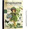 Veszoen 800+ Pezzi Adesivi per Scrapbooking Stickers Scrapbooking Adesivi Scrapbooking Vintage Stickers per Diari Carta Decorativa Vintage per Album di Ritagli Calendari e Taccuini 24 Fogli Verde