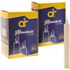 AR Candles AR Candele bianche non profumate per uso domestico, 11,8 cm, 2 confezioni da 20 (totale di 40), candele shabbos/shabbat per interruzioni di corrente, emergenza, preghiera, veglia, chiesa, combustione
