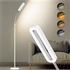 Amdelne Lampada da Terra Bianco | 12W Lampada LED Dimmerabile con Telecomando & Controllo Tattile | Piantana led da terra con Collo d'oca Regolabile per Salotto Ufficio Sala Lettura Studio