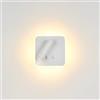 Topmo-plus Applique da comodino orientabile Lampada da Parete camera da letto Faretto da camera da letto 12W LED lampada da comodino per soggiorno e camera da letto 3000K quadrato