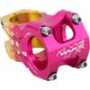 FOMTOR Attacco Manubrio MTB 31,8 50mm, Manubrio Pipa MTB Corto Alzare Manubrio MTB Adattatore Attacco Manubrio Bici da Corsa Lega di Alluminio per la Maggior Parte delle Mountain Bike (Rosa e Oro)