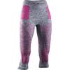 X-Bionic Energy Accumulator 4.0 Melange 3/4 Strato Base Pantaloni Funzionali, Donna, Grey Melange/Pink, XS