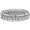 EVER FAITH Bracciale da sposa per matrimonio, con cristalli scintillanti, con strass, per donne e ragazze, trasparente, 13 3 cm, Cristallo, cristallo