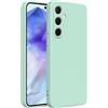 Captor Cover Custodia Colorata in Silicone Liquido per Samsung Galaxy A55, Alta Qualità con Bordo Rialzato per Schermo e Protezione Fotocamera Morbida Con Microfibra Interna (Verde Menta)