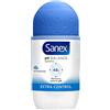 Sanex - 3 deodorante roll-on da donna Dermo Extra Control, per pelli normali, 50 ml