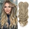 PORSMEER Parrucche sintetiche per capelli sottili, 45 cm di lunghezza, parrucche sintetiche, per donne con frangia, per aggiungere volume ai capelli (marrone scuro)