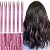 Wennalife WENNAILIFE - Extension per capelli da fata, 1200 fili, con glitter, resistenti al calore, accessori per capelli colorati per ragazze