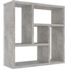 vidaXL Mensola da parete Grigio cemento 45,1x16x45,1 cm Truciolare