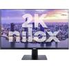 Nilox Monitor PC 27" 2K LED 2560 x 1440 1000:1 HDMI DisplayPort Nero NXMM272K112