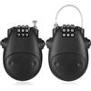 Fentar 2Pezzi Lucchetto Casco Moto, Antiruggine Piccolo Lucchetto per Casco Moto, Flessibile Antifurto Casco, Retrattile, in Acciaio Inox da 73 cm Sci Bici Leggero Bagagli
