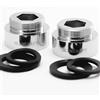BLUMKRAFT Set di 2 adattatori per rubinetto F26 - M22 in metallo massiccio ottone argentato 26 mm femmina 22 mm maschio (F26-M22/M22-F26)