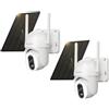 Telecamera WiFi Esterna REIGY 4MP A Batteria Con Pannello Solare – Visione 360°, Rilevamento PIR, Audio 2 Vie, IP65, 2.4/5GHz