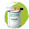 PECTRO Chalk Paint Vernice a Gesso 750ml + Pennello Tondo in Legno Pack - Pittura per Mobili Senza Carteggiare - Chalk Paint Bianco e Colori per legno Efetto Polvere (Lime)