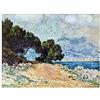 ArtPlaza Monet Claude Cape Martin in Menton Pannello Decorativo, Legno, Multicolore, 80x60 cm