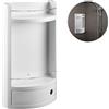 Avilia Mensola 2 Ripiani con Cassetto, per Doccia, Multifunzione, Ideale per Sapone, Shampoo e Accessori, Montaggio Senza Foratura, in Metallo e ABS Bianco, 28,8cmx13,5cmxH51cm